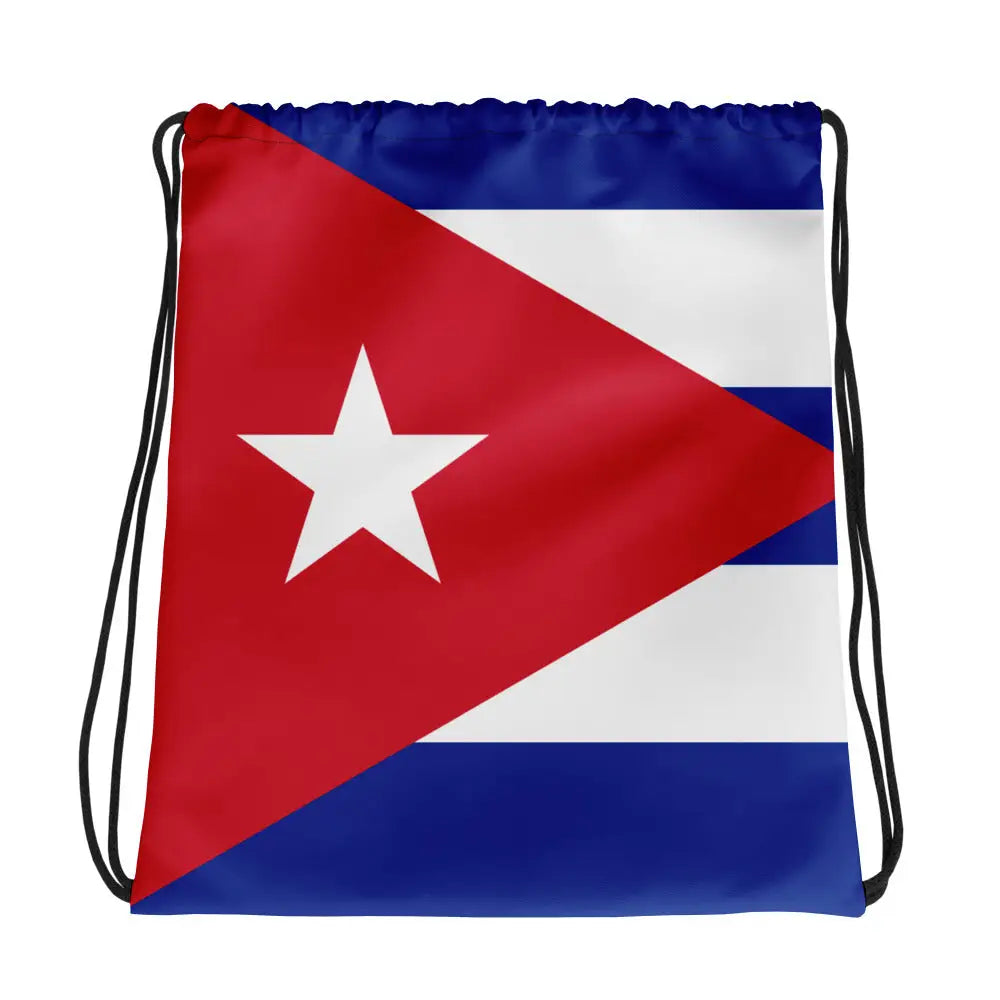 Sac à cordon drapeau cuba coton polyester usage sportif