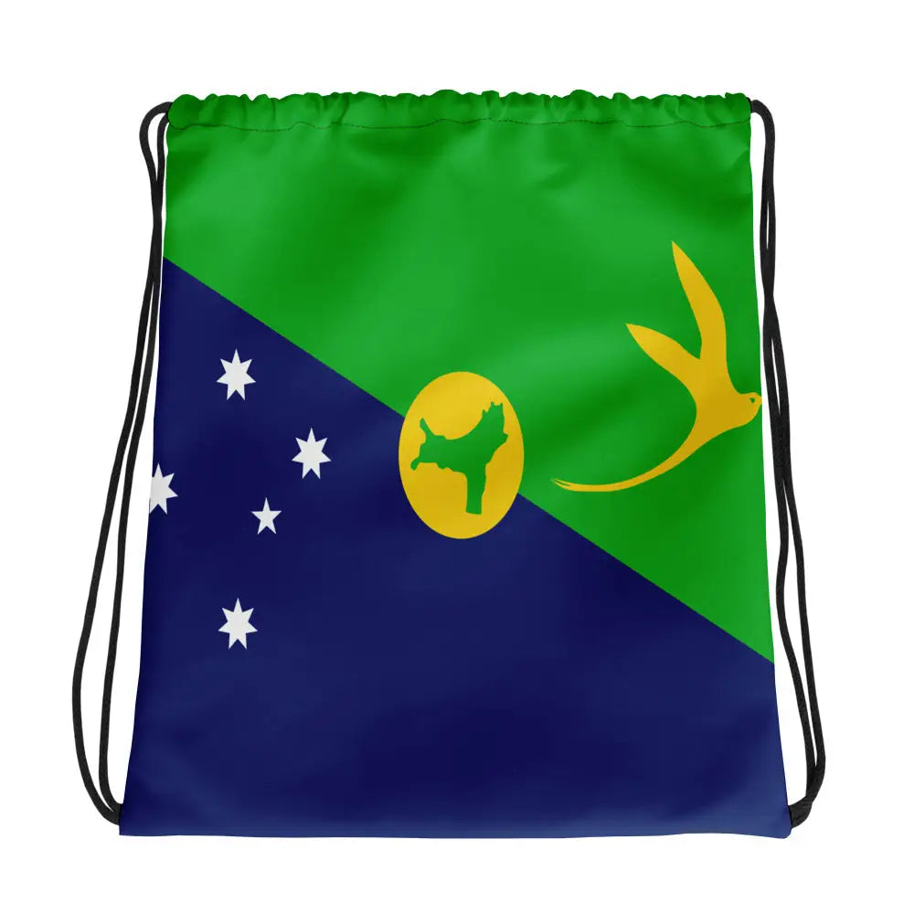 Sac à cordon drapeau île christmas coton polyester léger