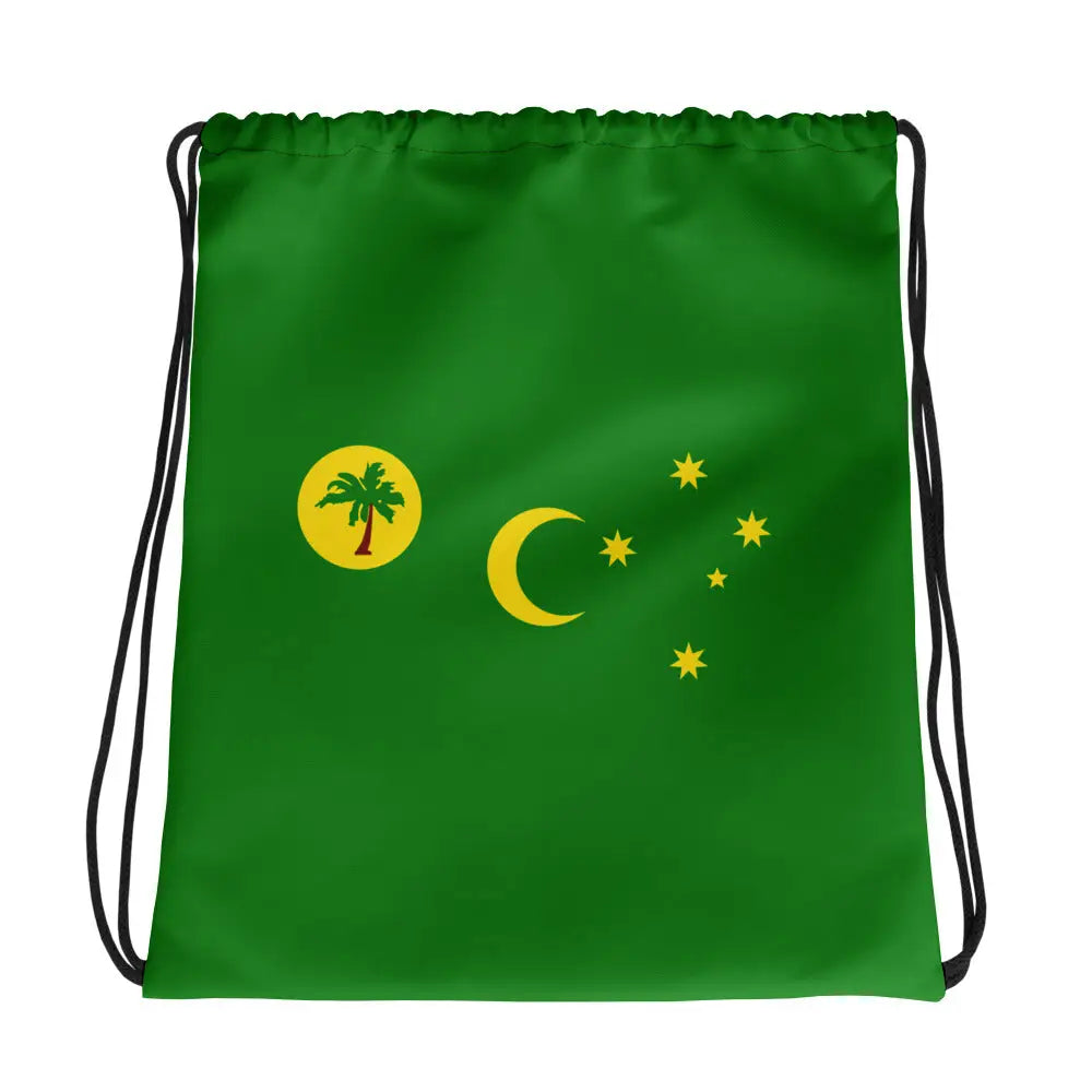 Sac à cordon drapeau îles cocos coton polyester léger