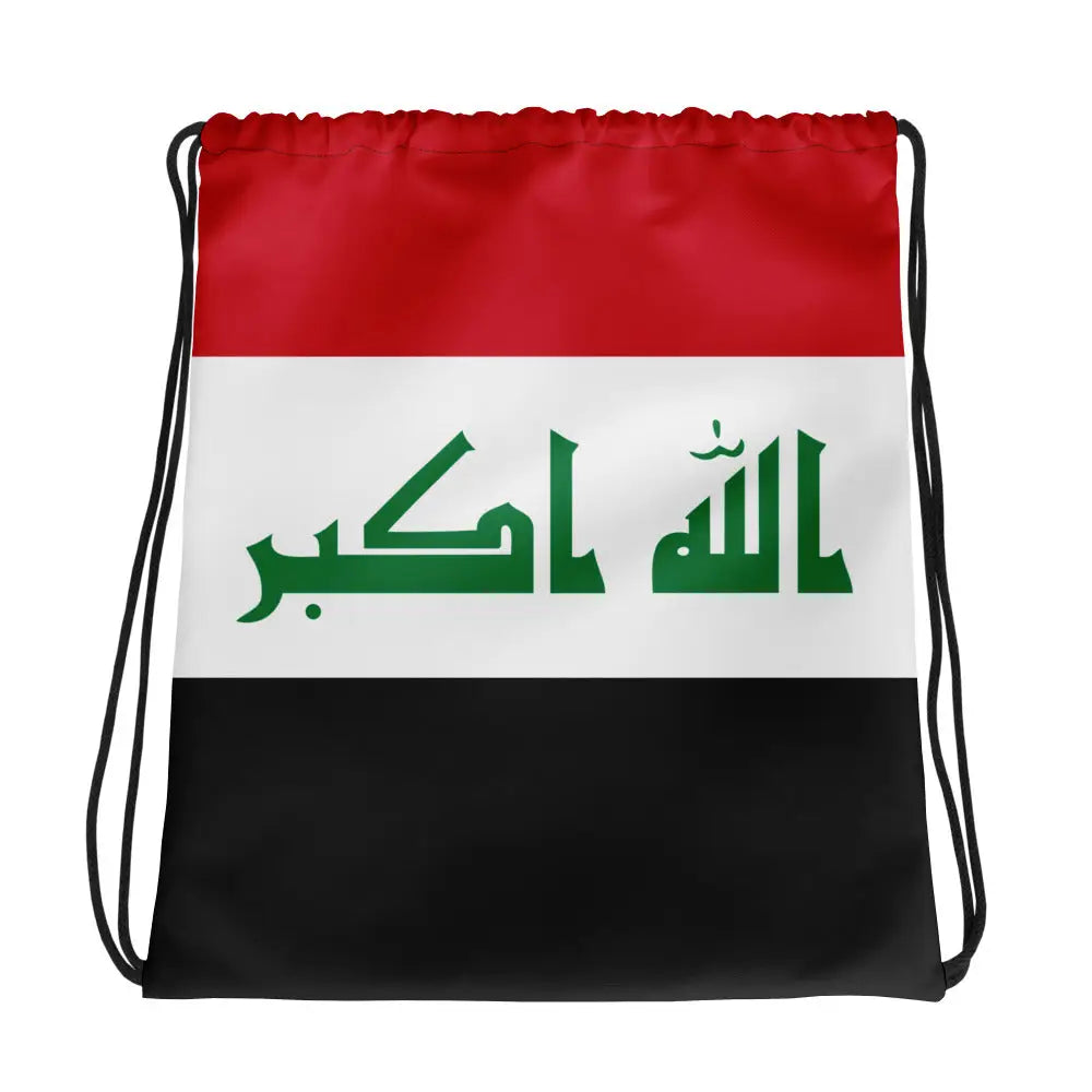Sac à cordon drapeau irak léger coton polyester sportif