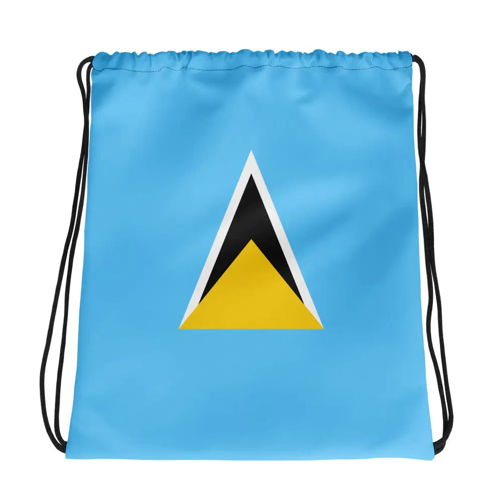Sac à cordon drapeau sainte-lucie coton polyester léger