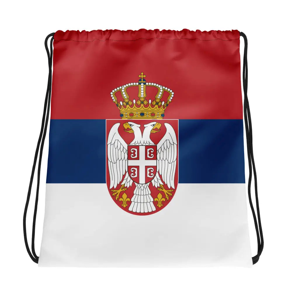 Sac à cordon drapeau serbie coton polyester léger