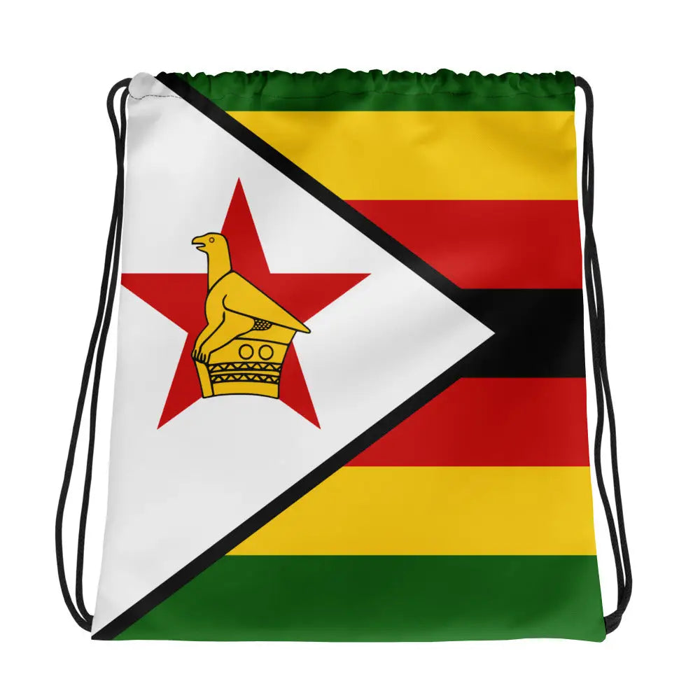Sac à cordon drapeau zimbabwe coton polyester léger