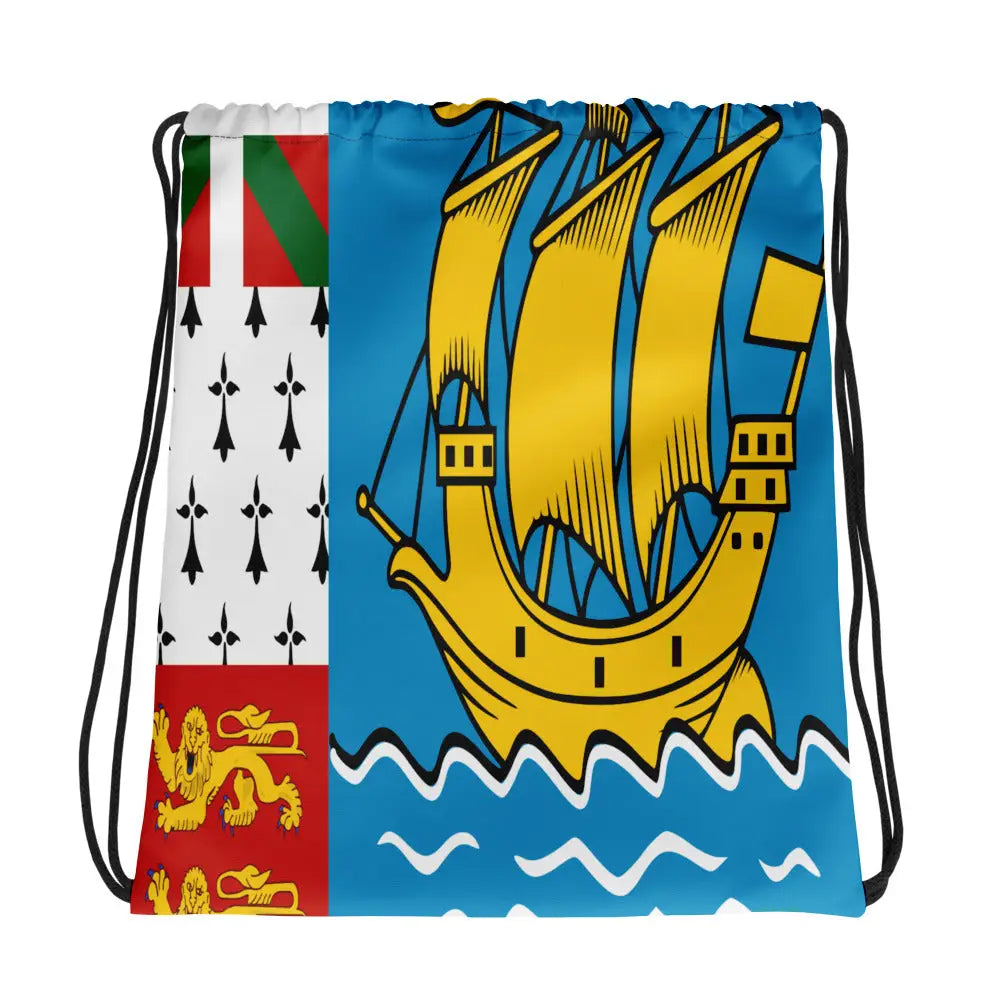Sac à cordon saint-pierre-et-miquelon coton polyester léger