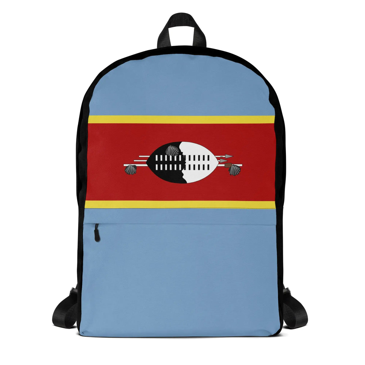 Sac à dos drapeau eswatini polyester léger fermeture éclair