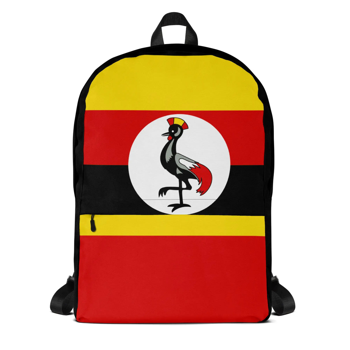 Sac à dos drapeau ouganda polyester résistant fermeture éclair