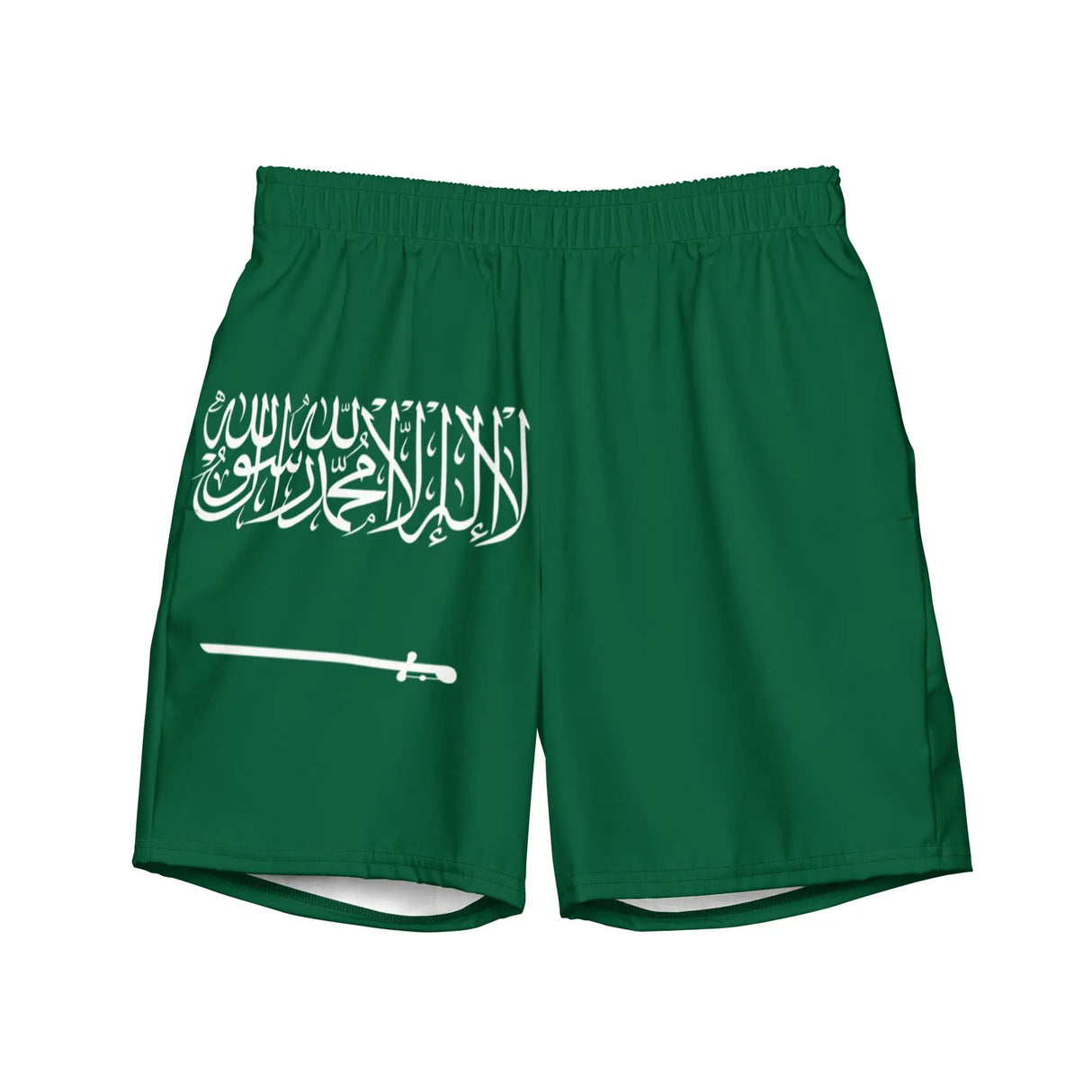 Short de bain drapeau arabie saoudite tissu séchage rapide
