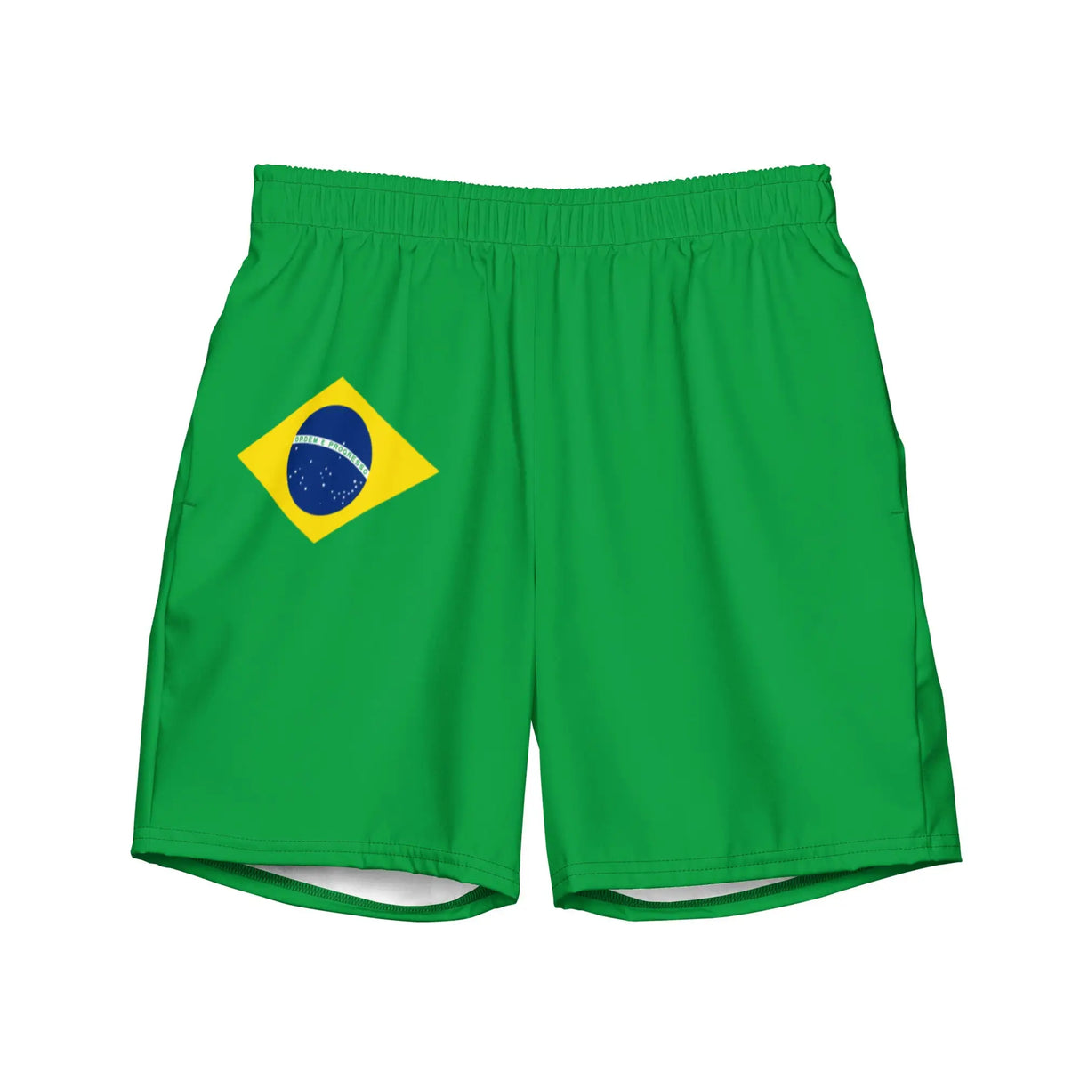 Short de bain drapeau brésil tissu léger séchage rapide