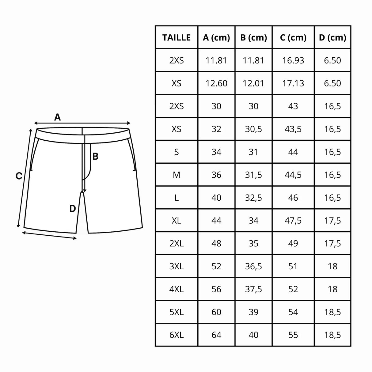 Short de bain drapeau chine tissu léger séchage rapide