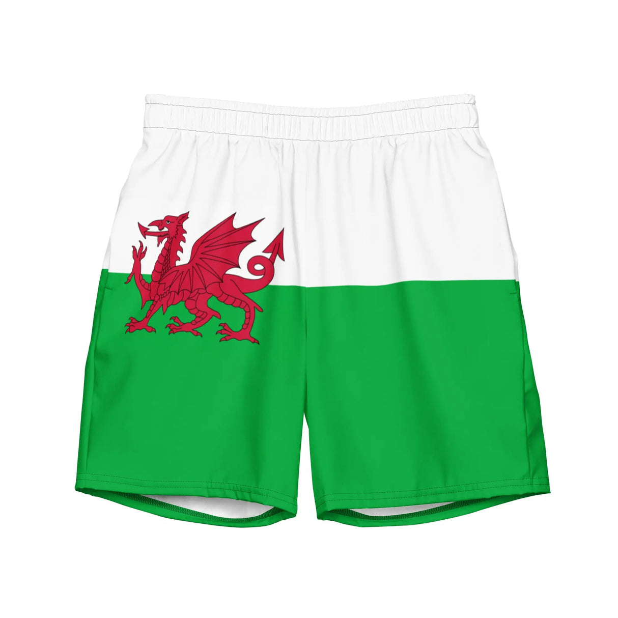 Short de bain drapeau pays de galles tissu léger séchage rapide