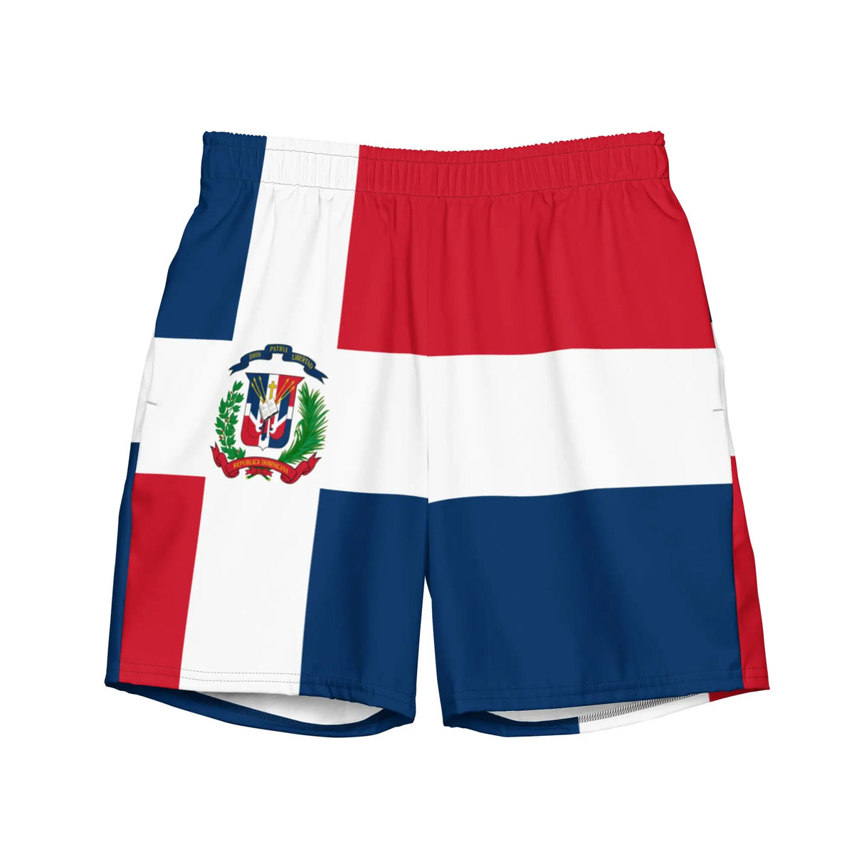 Short de bain drapeau république dominicaine tissu léger
