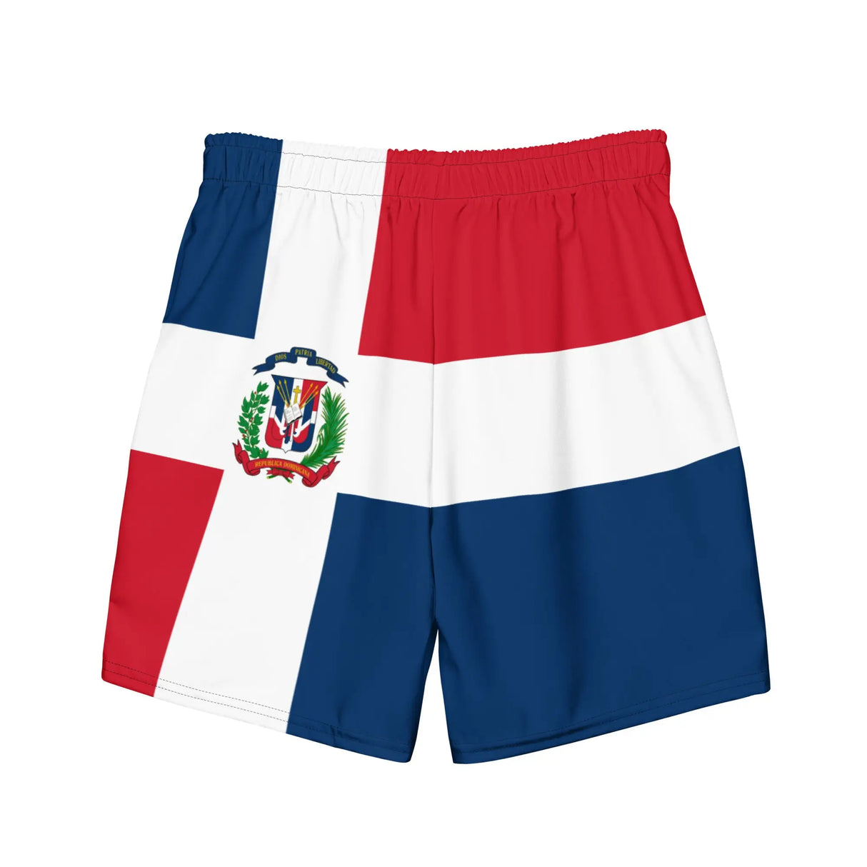 Short de bain drapeau république dominicaine tissu léger