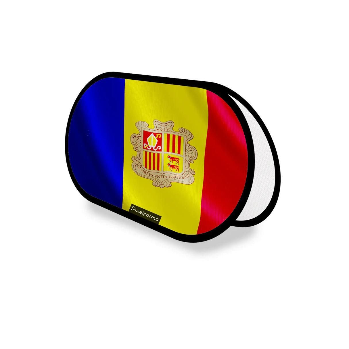 Support publicitaire ovale andorre léger facile à installer