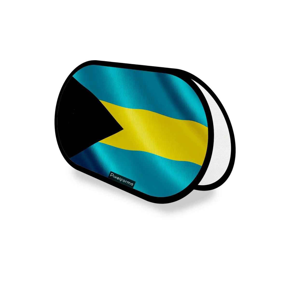 Support publicitaire ovale bahamas léger facile à installer