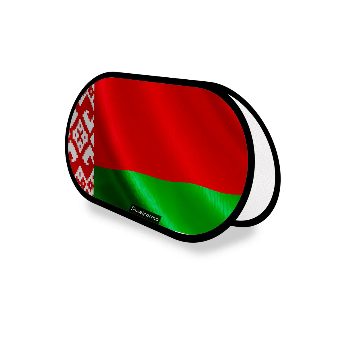 Support publicitaire ovale biélorussie léger facile à installer