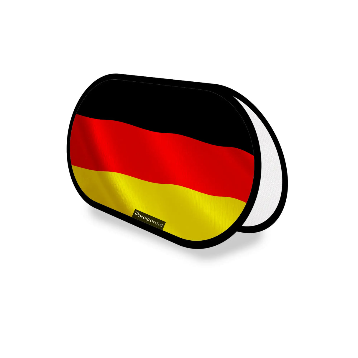 Support publicitaire ovale drapeau allemagne léger et durable