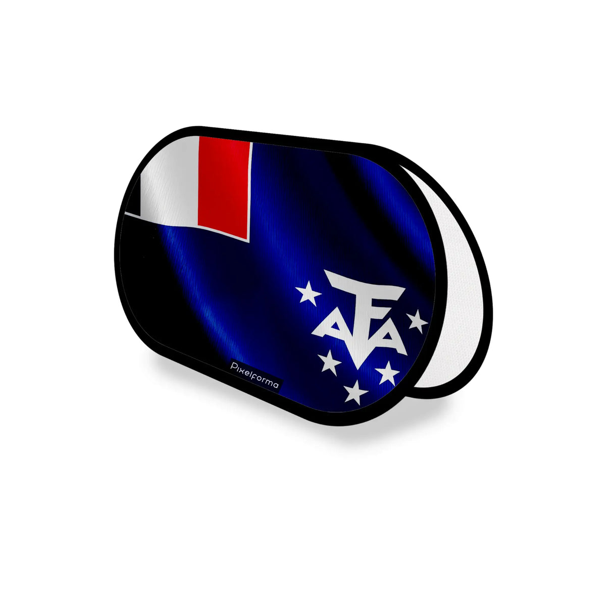 Support publicitaire ovale drapeau antarctique française léger