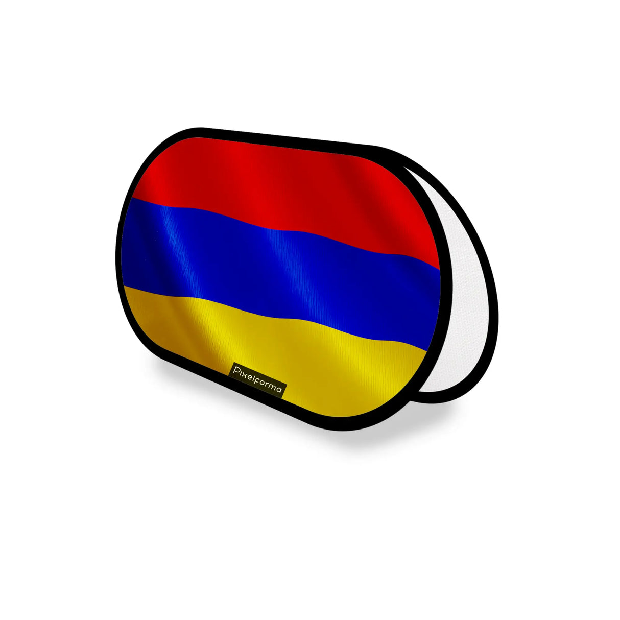 Support publicitaire ovale drapeau arménie léger facile à installer