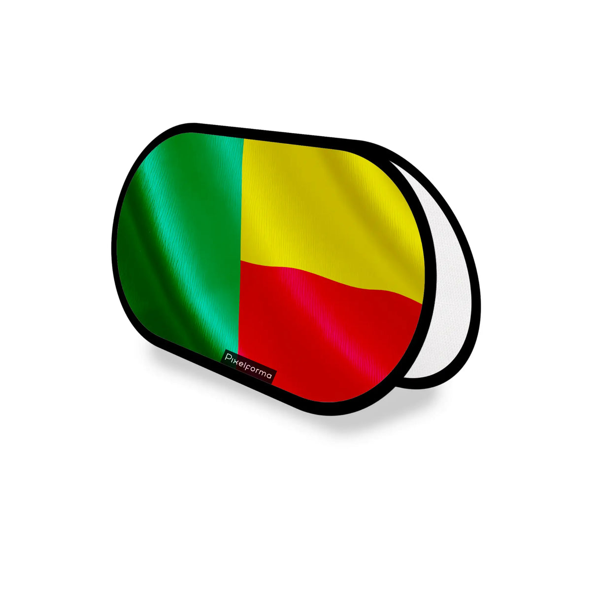 Support publicitaire ovale drapeau bénin léger installation facile