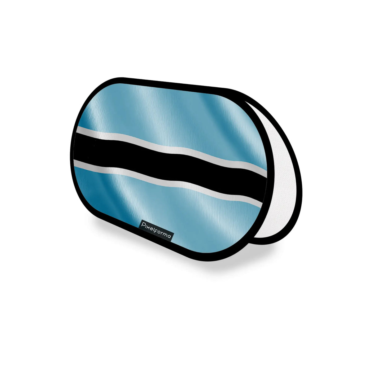 Support publicitaire ovale drapeau botswana léger facile à poser