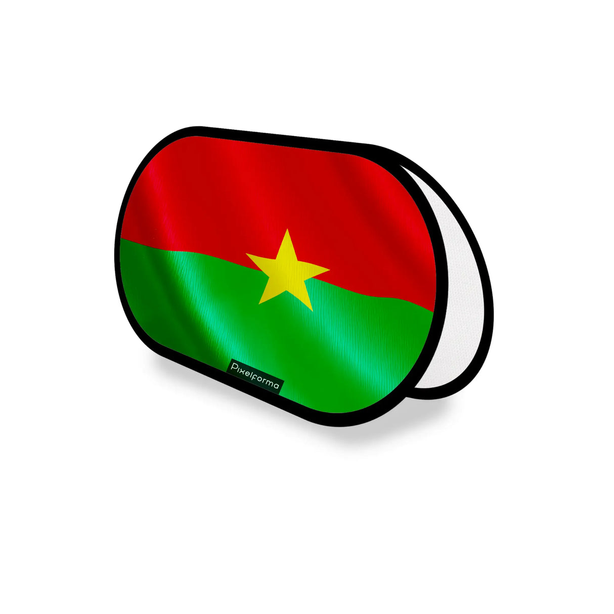 Support publicitaire ovale drapeau burkina faso léger montage facile