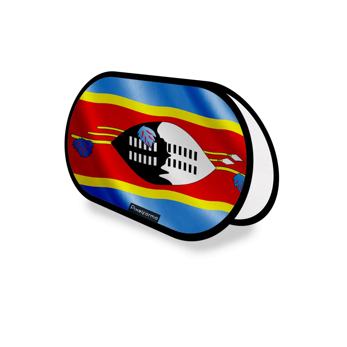Support publicitaire ovale drapeau eswatini léger facile