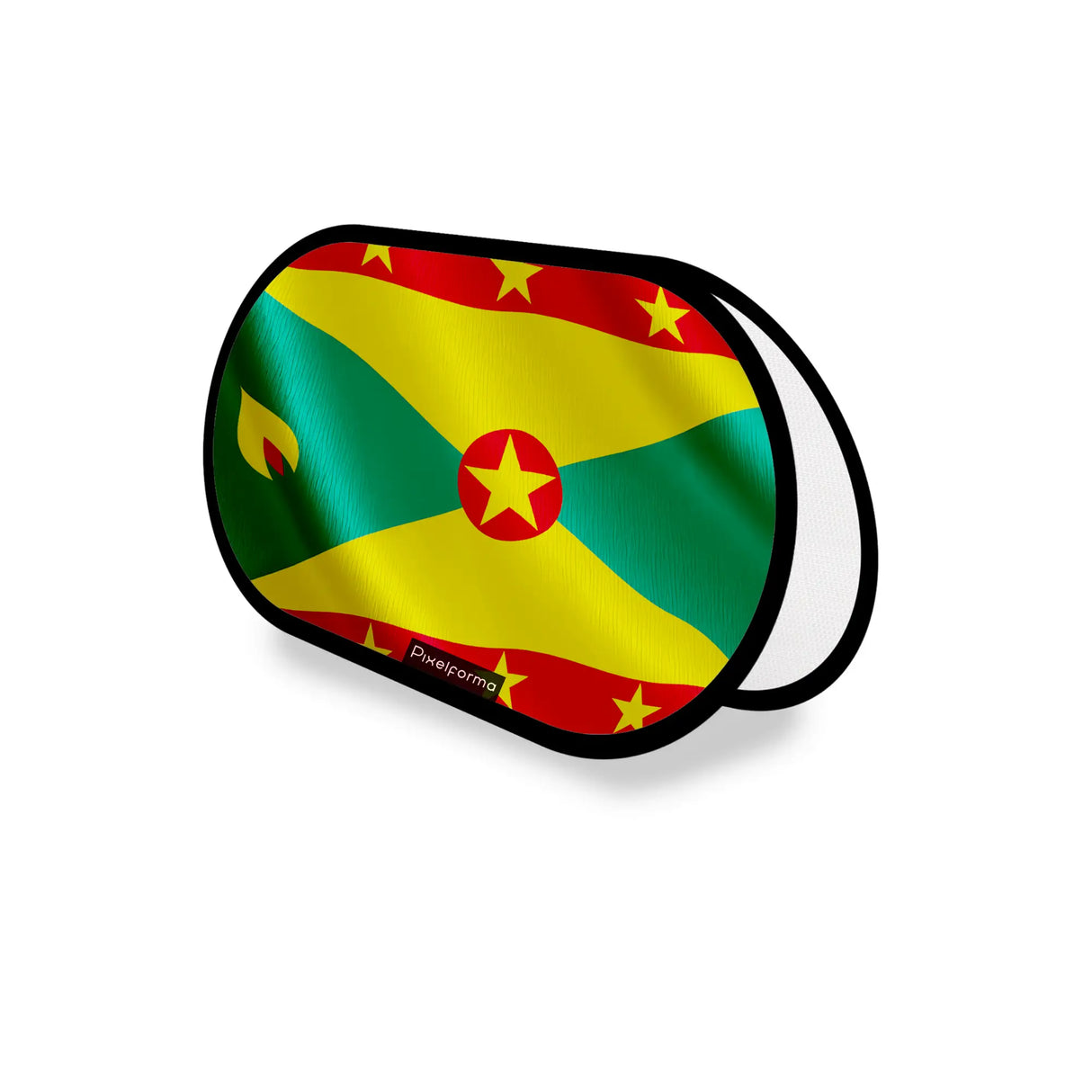 Support publicitaire ovale drapeau grenade léger facile à poser