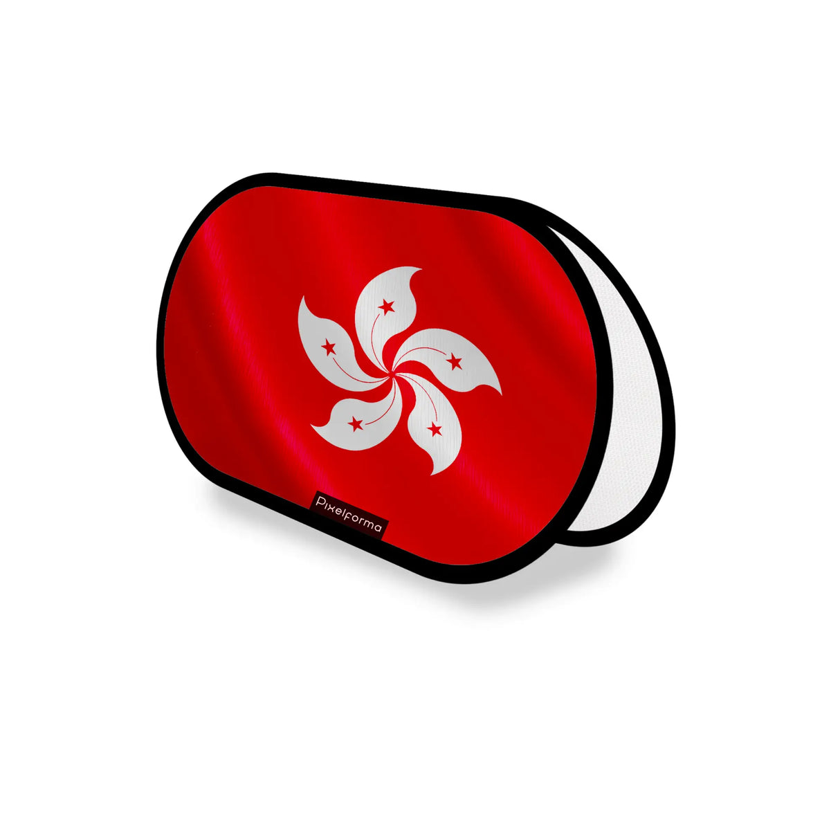 Support publicitaire ovale drapeau hong kong léger facile