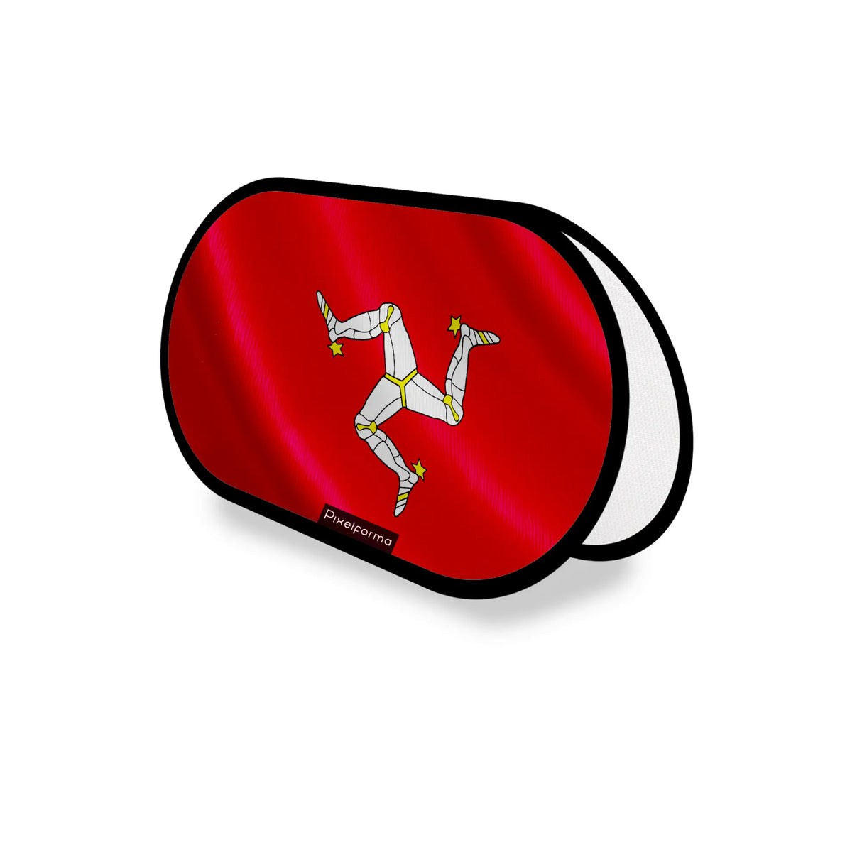 Support publicitaire ovale drapeau île de man léger facile