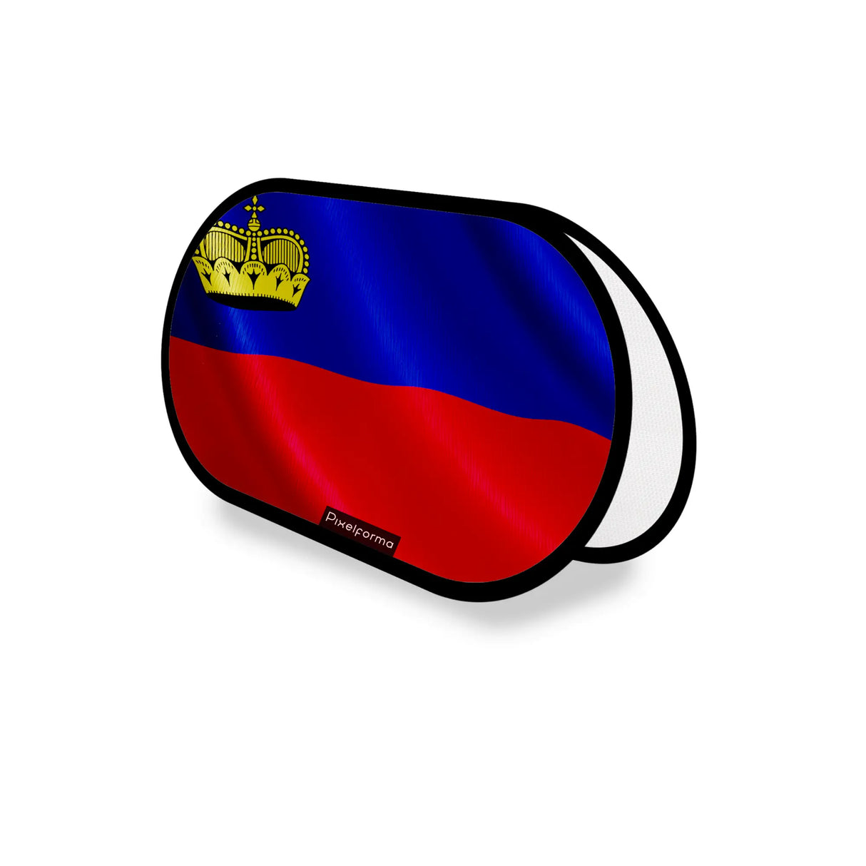 Support publicitaire ovale drapeau liechtenstein léger