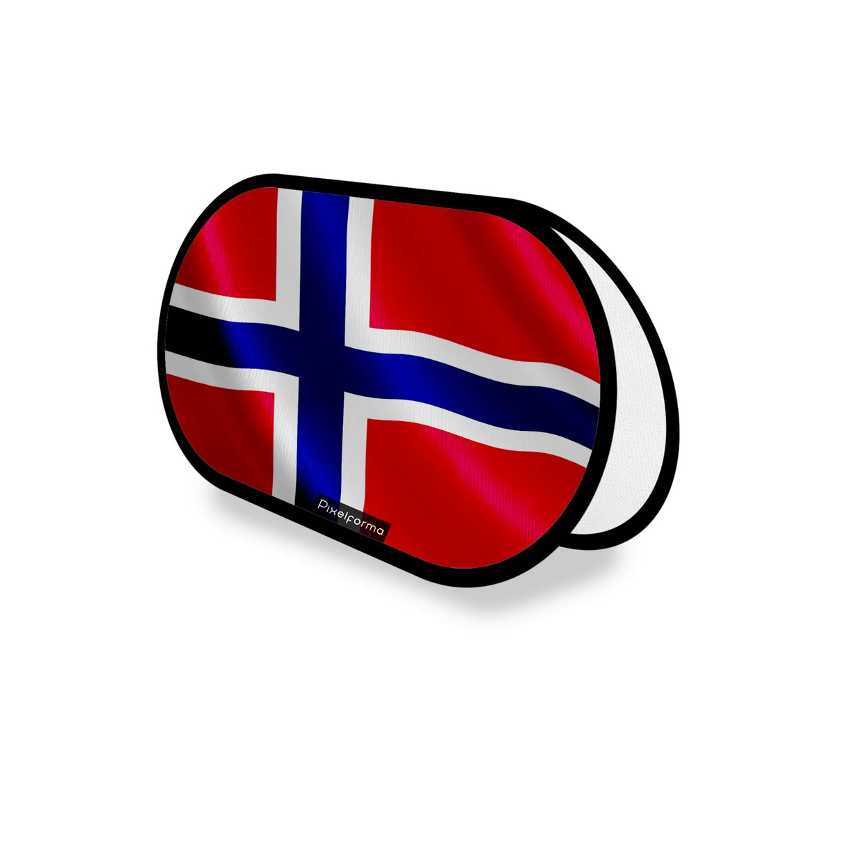 Support publicitaire ovale drapeau norvège léger facile