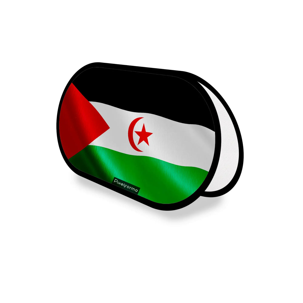 Support publicitaire ovale drapeau république arabe sahraouie