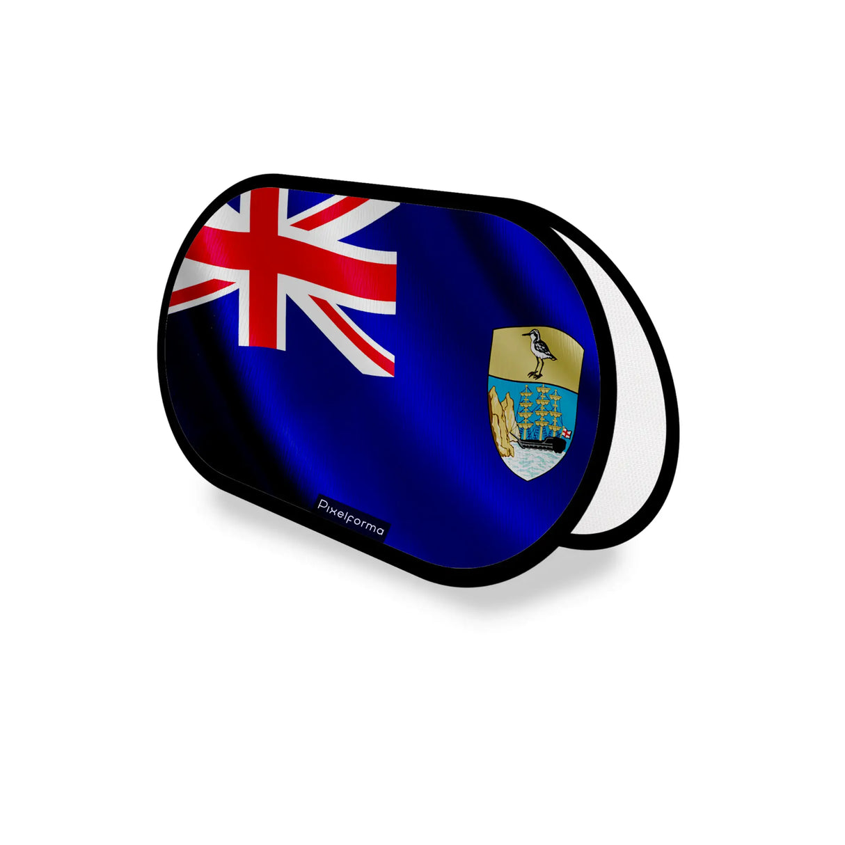 Support publicitaire ovale drapeau sainte-hélène léger