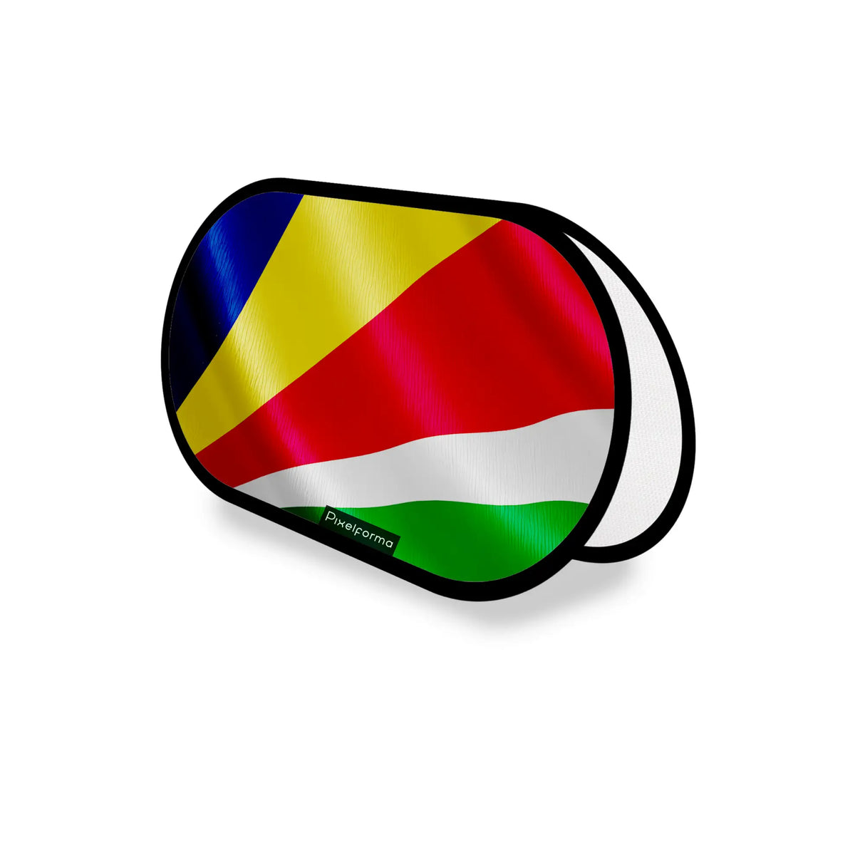 Support publicitaire ovale drapeau seychelles léger facile