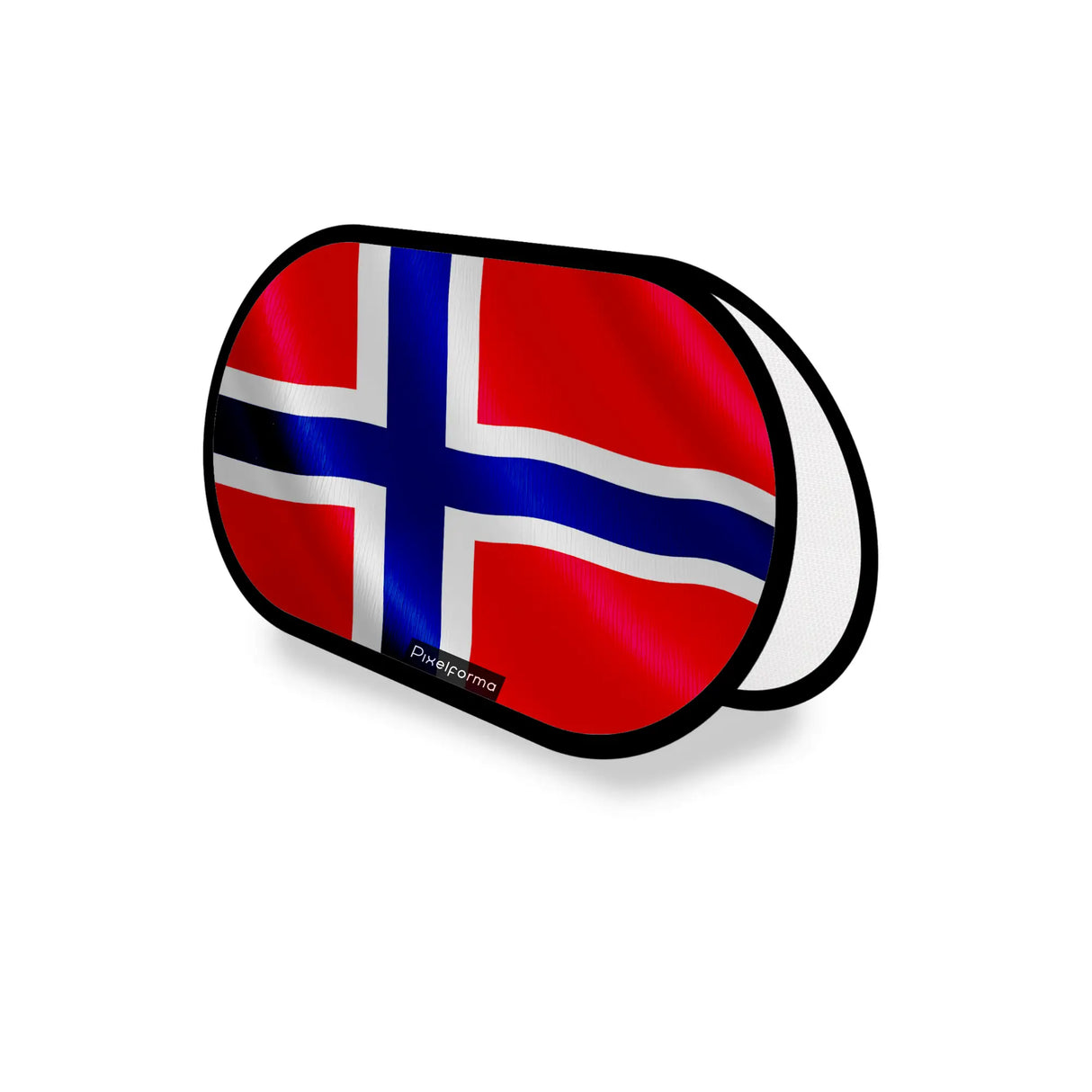 Support publicitaire ovale drapeau svalbard léger installable