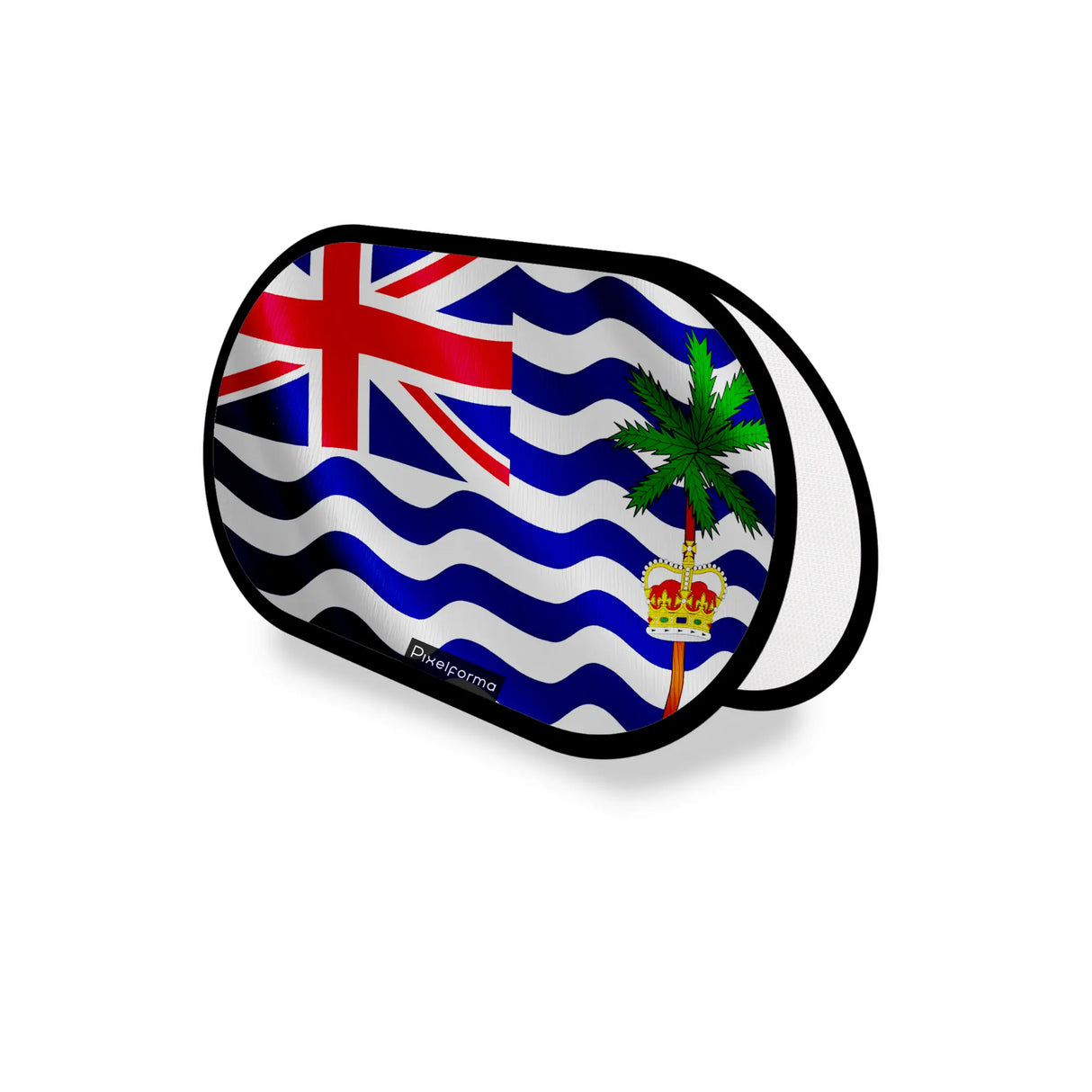 Support publicitaire ovale drapeau territoire britannique facile