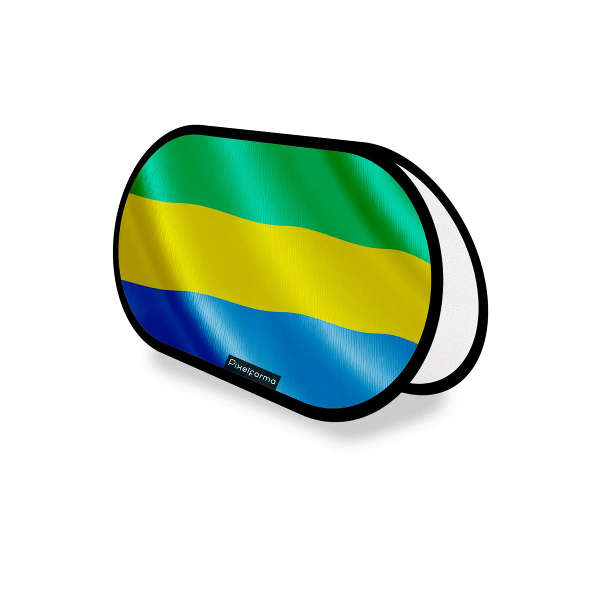 Support publicitaire ovale gabon léger facile à installer