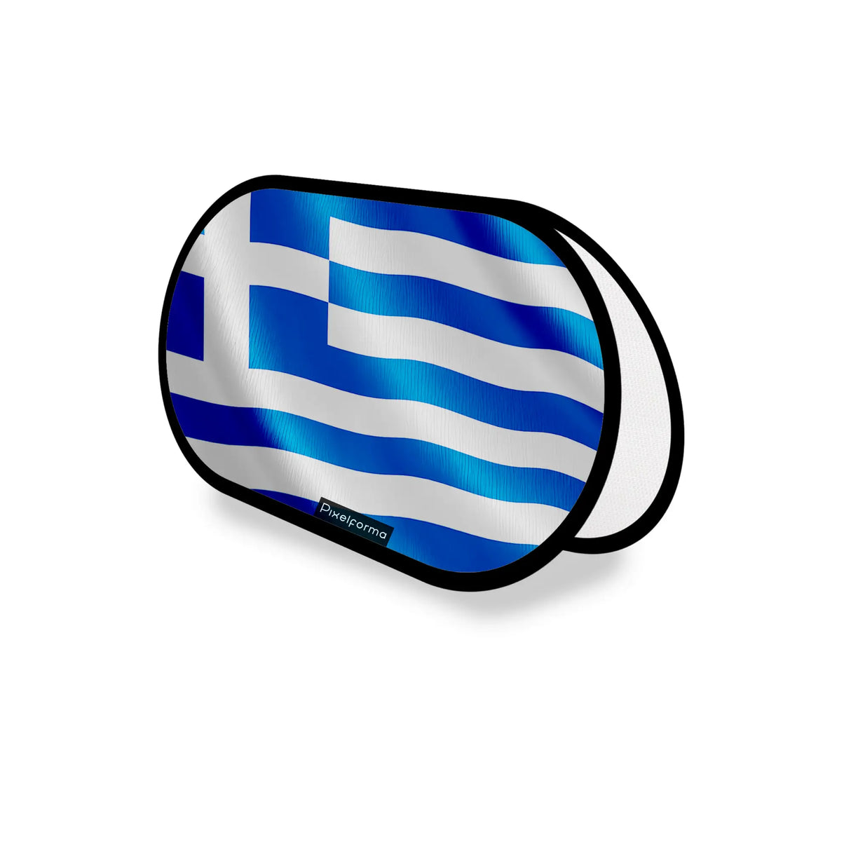 Support publicitaire ovale grèce léger facile à installer