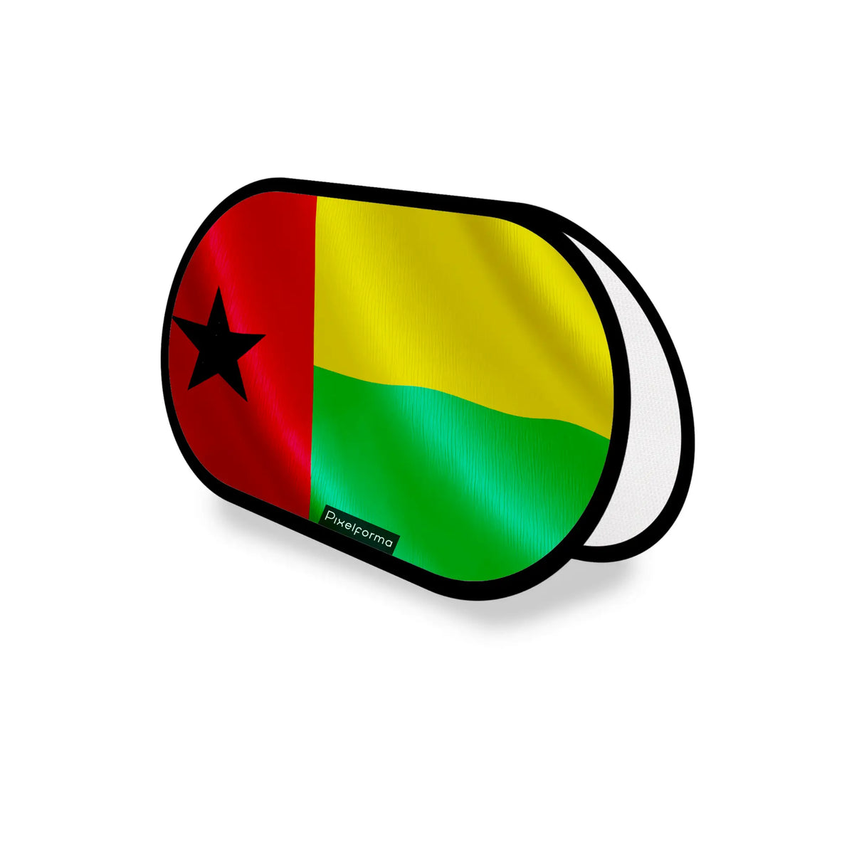 Support publicitaire ovale guinée-bissau léger facile à poser