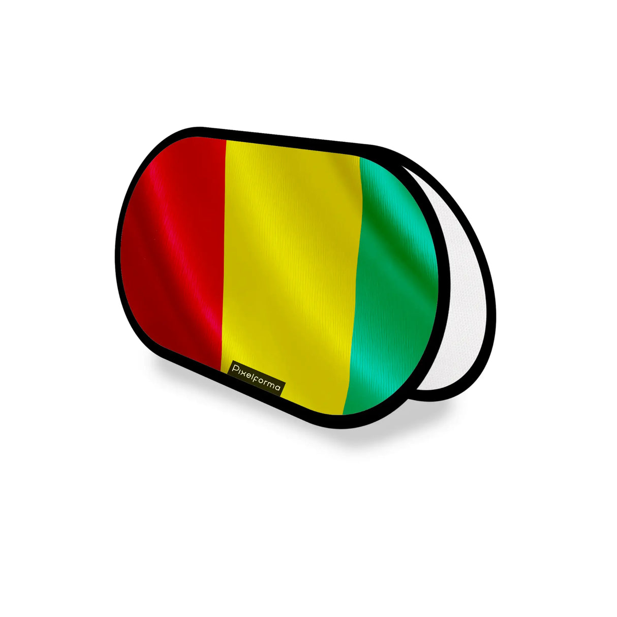 Support publicitaire ovale guinée léger facile à installer