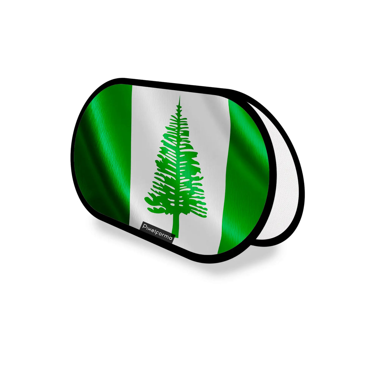 Support publicitaire ovale île norfolk léger facile à installer