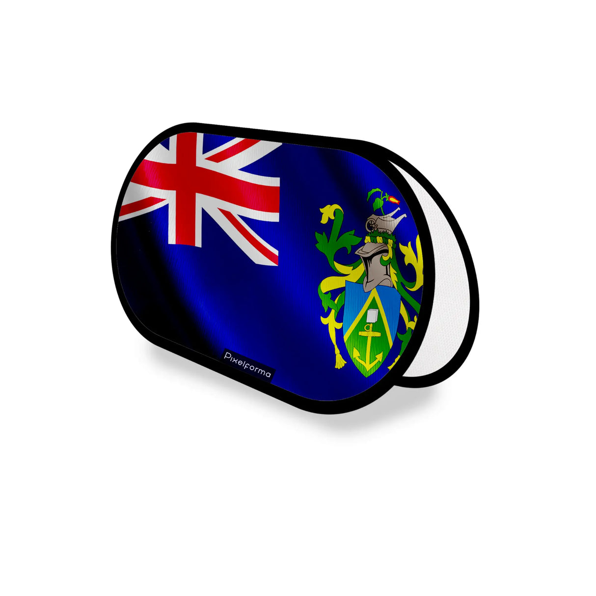 Support publicitaire ovale îles pitcairn léger facile à installer