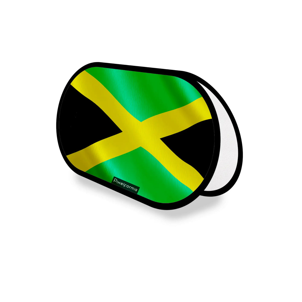Support publicitaire ovale jamaïque léger facile à installer