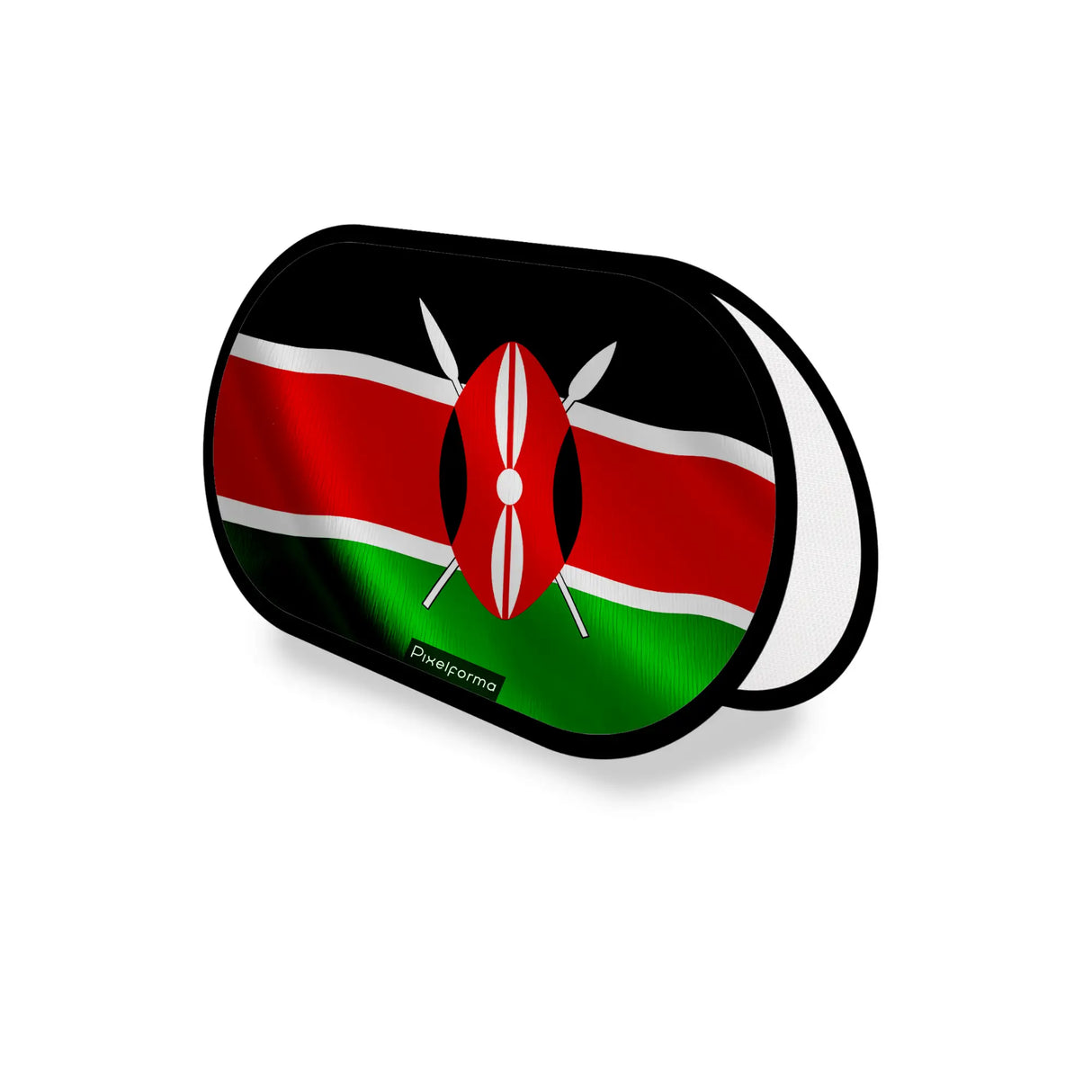 Support publicitaire ovale kenya léger fil d’acier facile