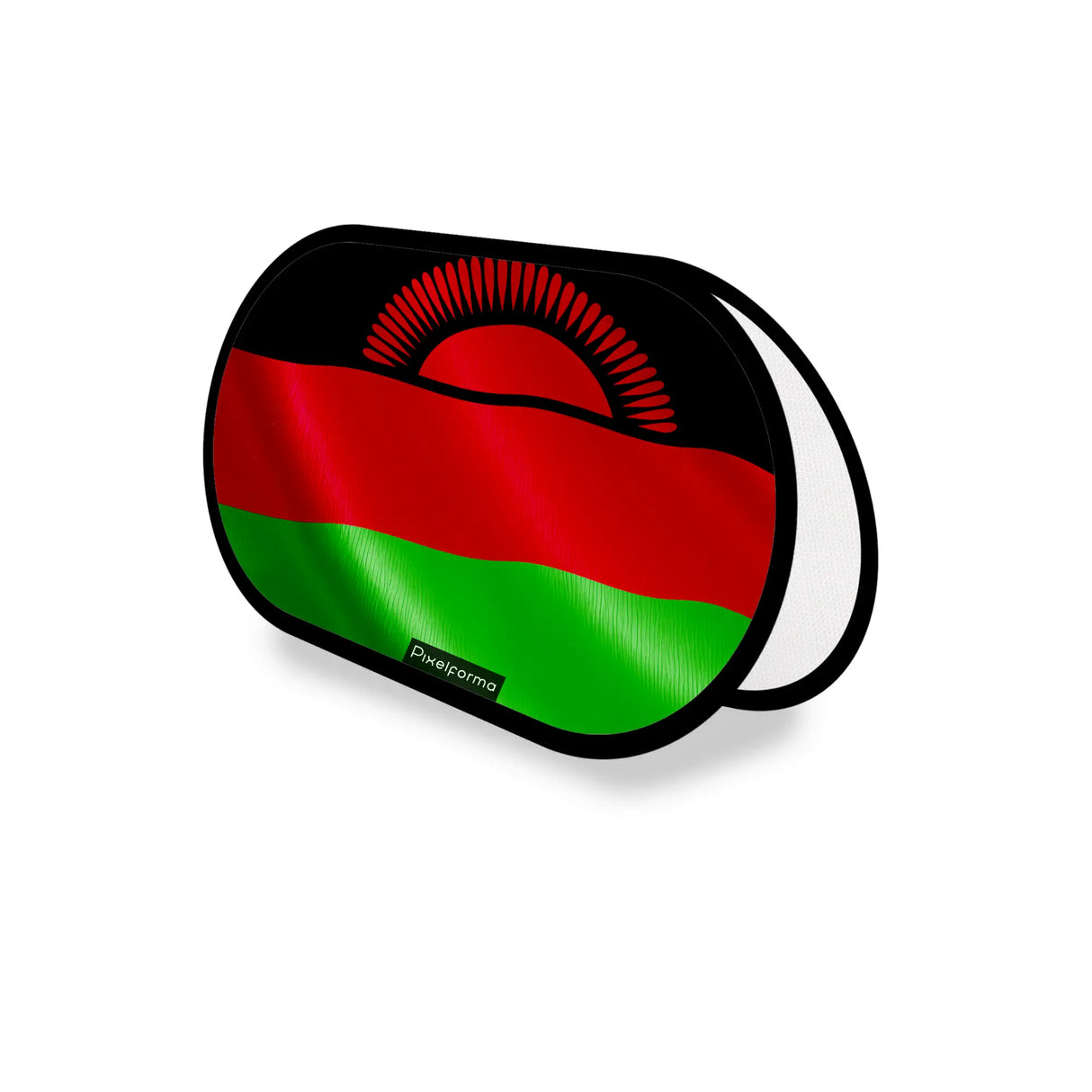 Support publicitaire ovale malawi léger facile à installer