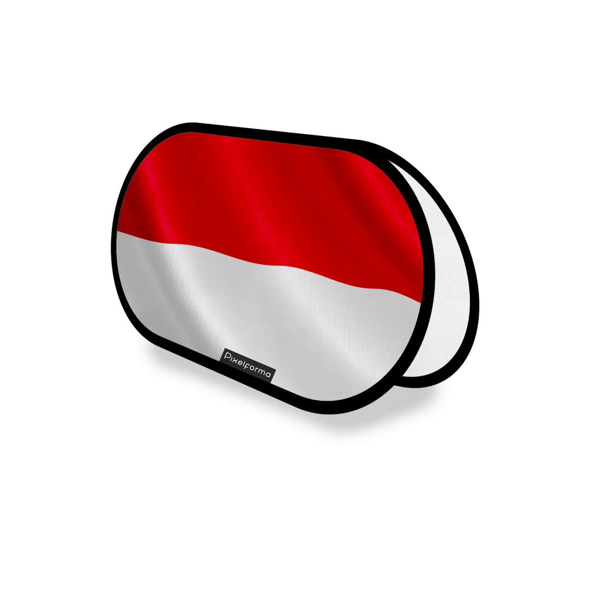 Support publicitaire ovale monaco léger facile à installer