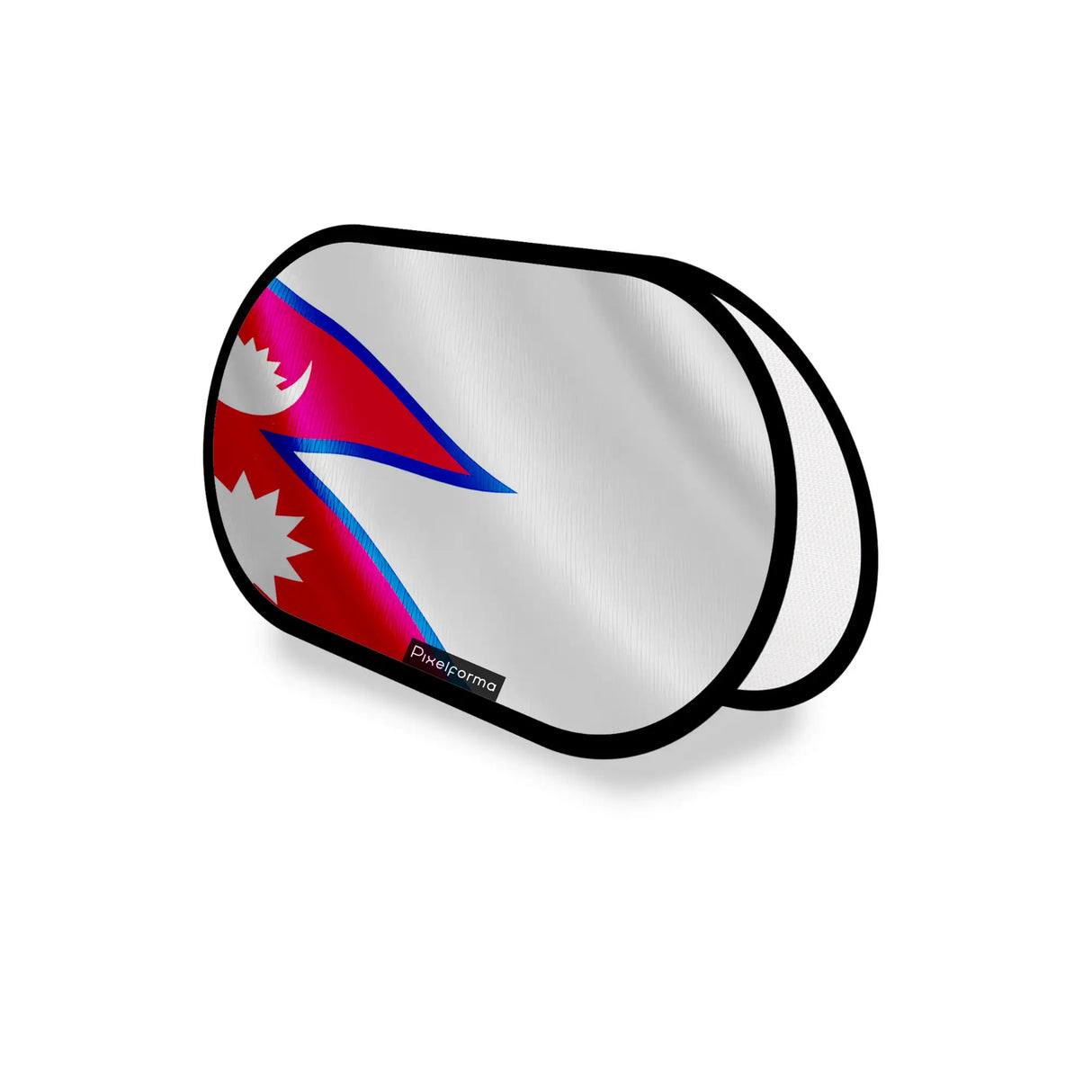 Support publicitaire ovale népal léger facile à installer