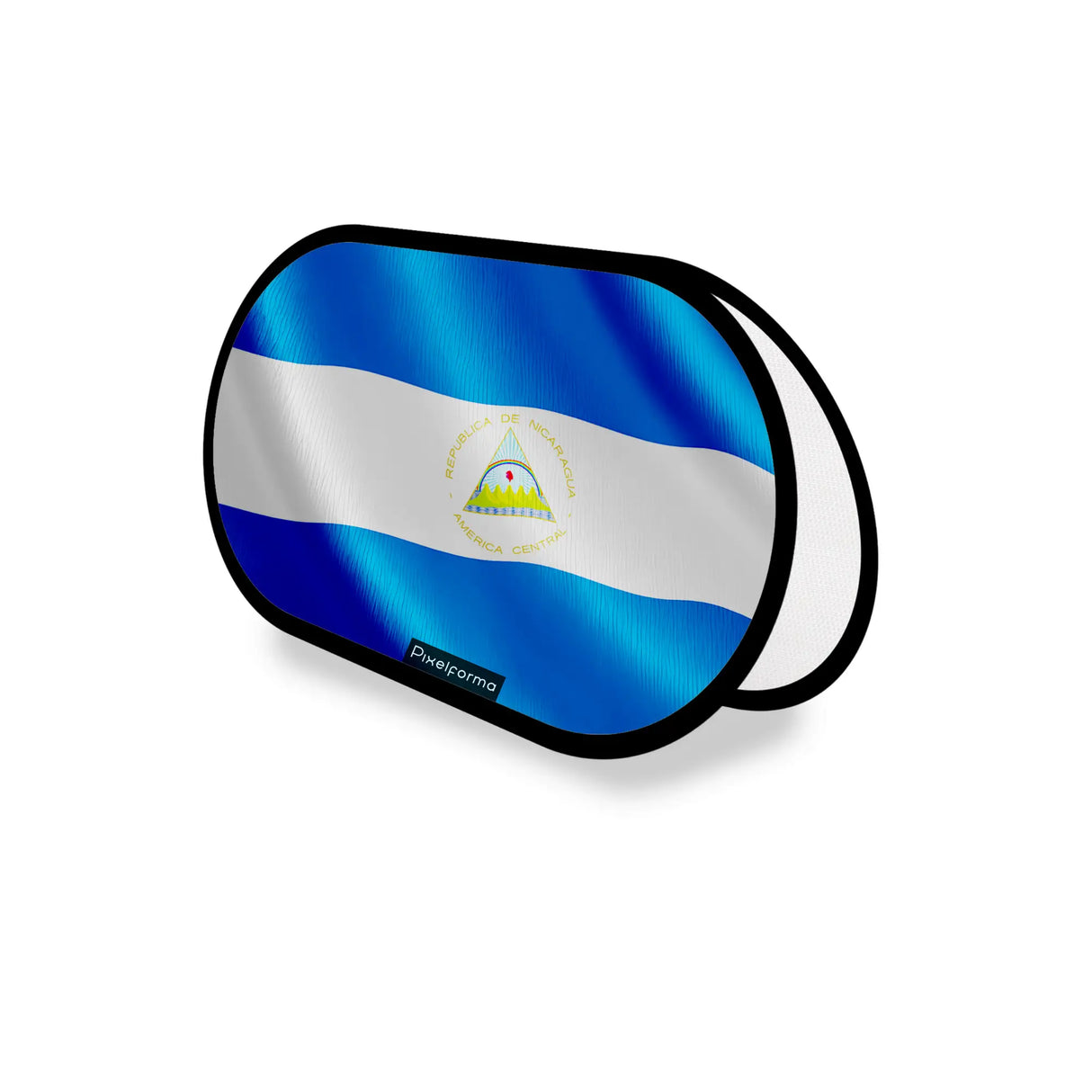 Support publicitaire ovale nicaragua léger facile à installer