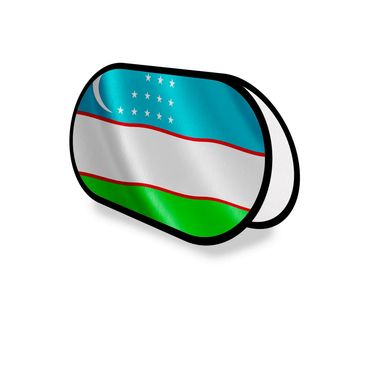 Support publicitaire ovale ouzbékistan léger facile à installer