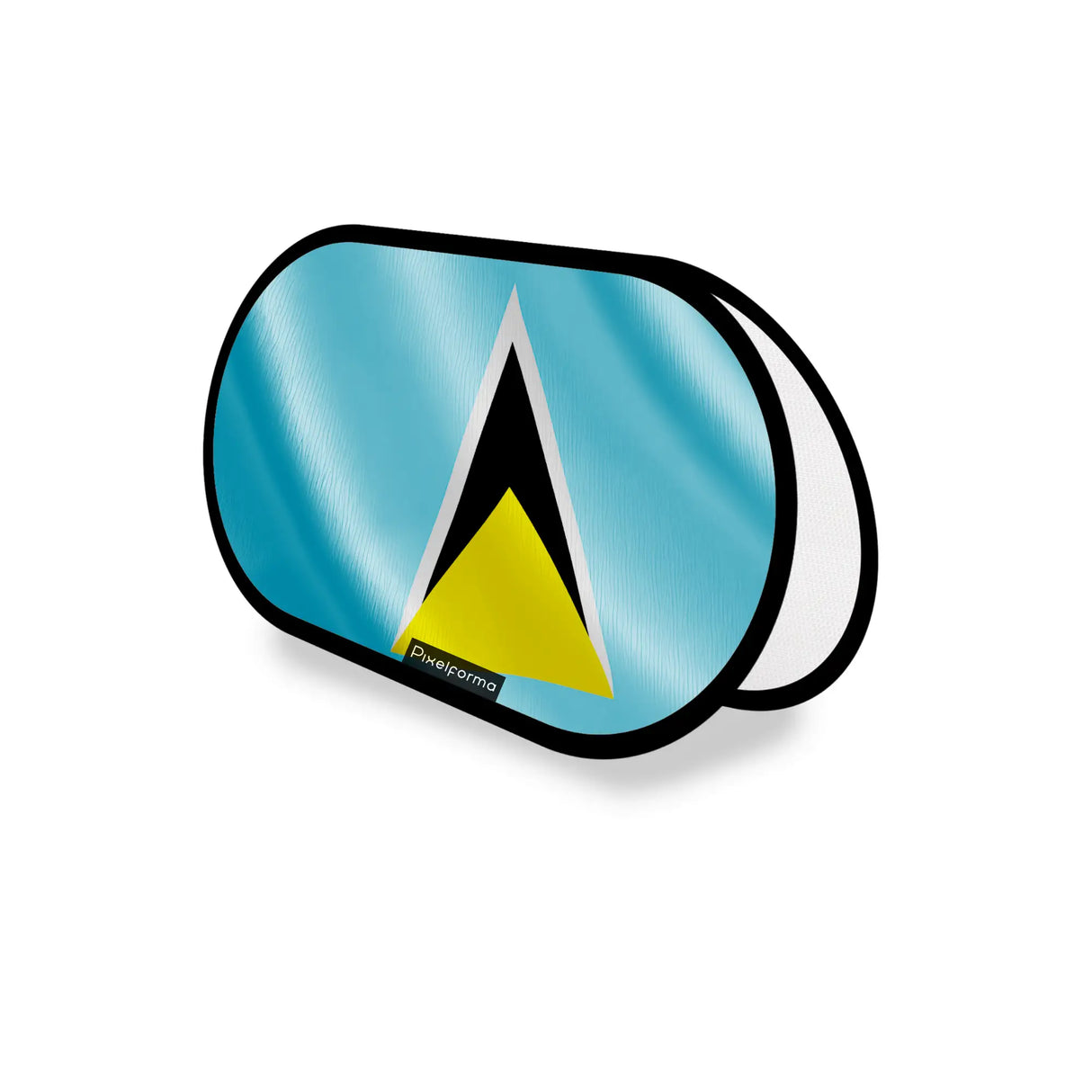 Support publicitaire ovale sainte-lucie léger facile à installer